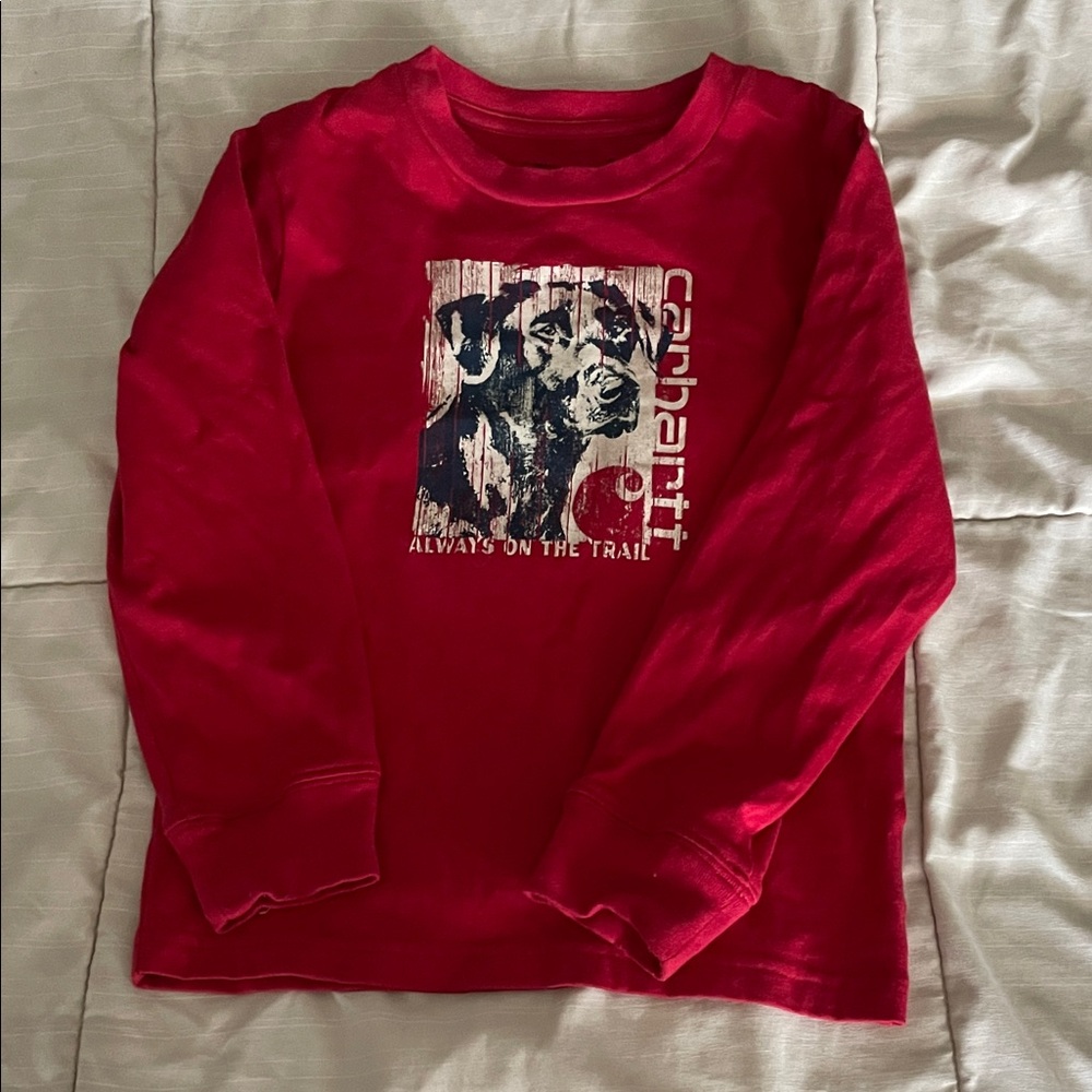 Carhartt Kids Graphic Red Long Sleeve Tee